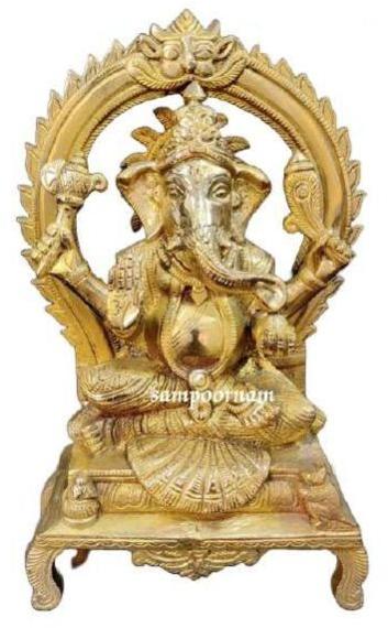 Sampoornam AR0034NA Brass Ganesha Statue