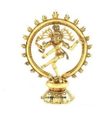 Sampoornam Carved Polished Brass Nataraja Statue AR07SF, for Interior Decor, Gifting