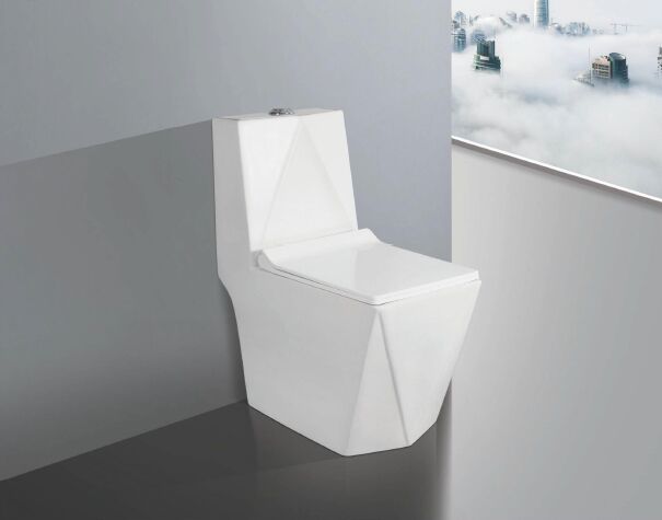 Polished Ceramic One Piece toilet seat, Color : White
