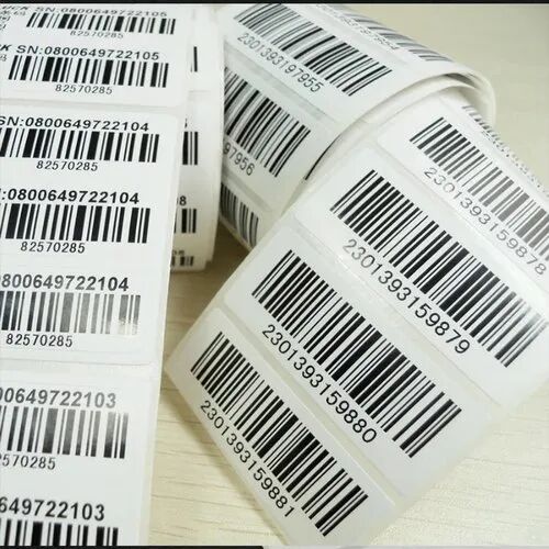 Chromo Die cut Garment Barcode Label, Packaging Type : Roll