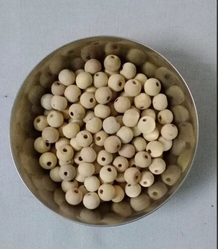 Gurvanshu White Round Wooden Beads, Size : 6mm - 50mm
