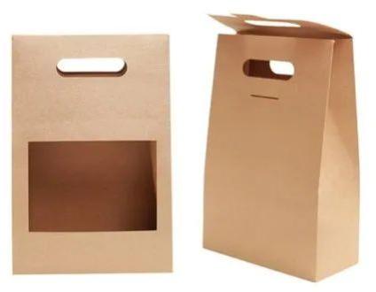 Brown Window Paper Bags, for Shopping, Gift Packaging, Feature : Disposable