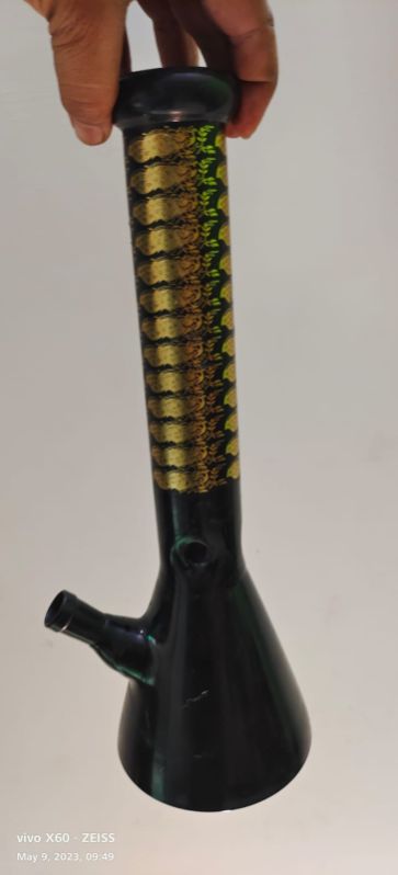 Polished Black Glass Bong, Feature : Fine Finished, Good Designs, Light Weight