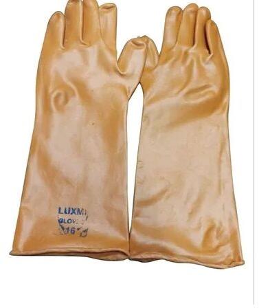 Industrial Rubber Gloves, Color : Orange