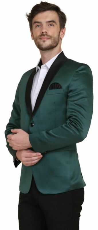 Mens Satin Green Blazer