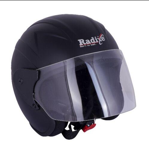 Radixe Plastic Open Face Helmets, Color : Black
