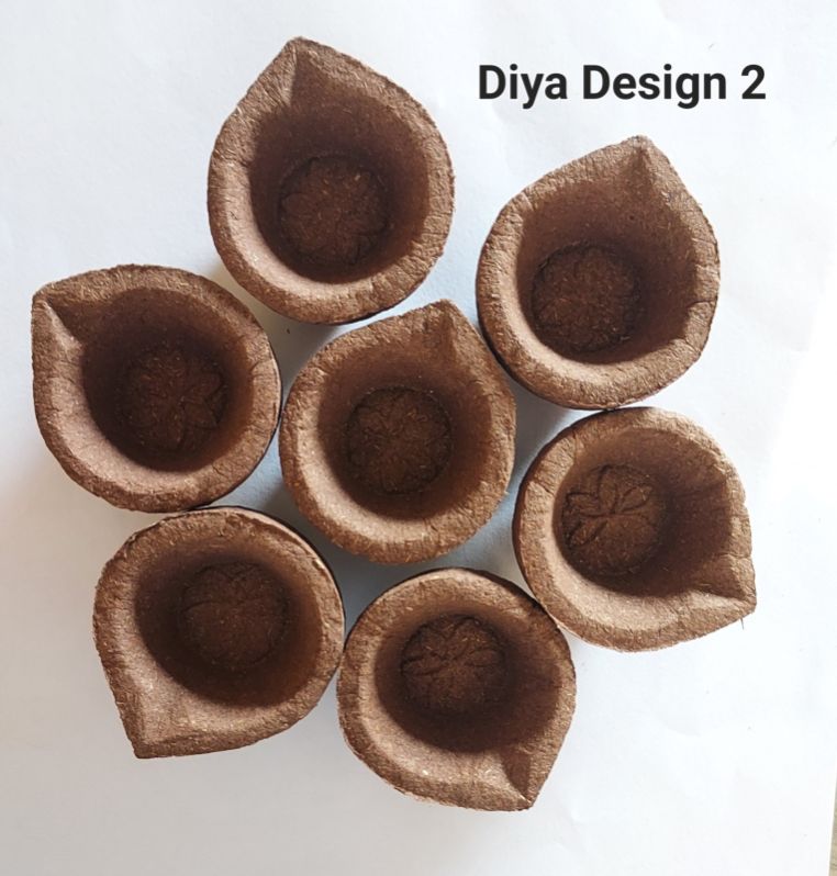 Round Panchgavya Diya/ Cow dung Diya, for Decoration Use, Packaging Type : Cartoon Box