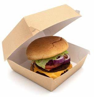 Paper Burger Box, Pattern : Plain, Printed