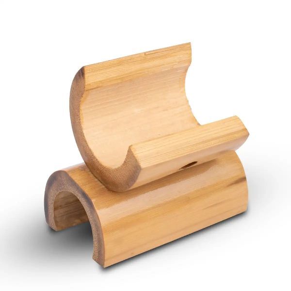 Bamboo Half Moon Phone Stand, for Holding Mobiles, Features : Durable, Perfect Shape