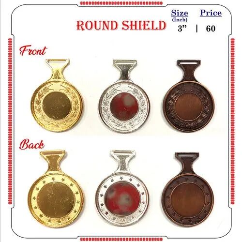 Round Shield Medals, for Award Ceremony, Packaging Type : Box