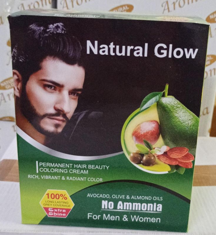 Natural Glow Hair Coloring Cream, for Parlour, Personal, Gender : Men, Women