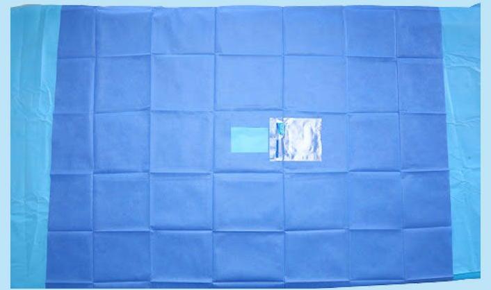 SMS Polypropylene fabric Eye Drape, for Hospitals, Operation Theater