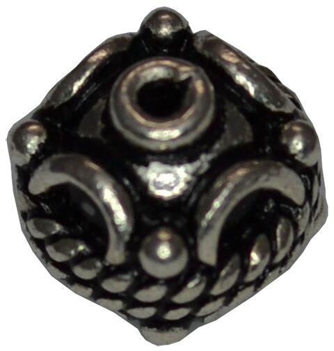 Sterling Silver 6mm Oxidized Bead