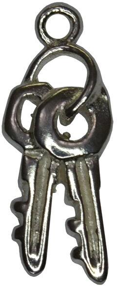 Sterling Silver Double Key Charm