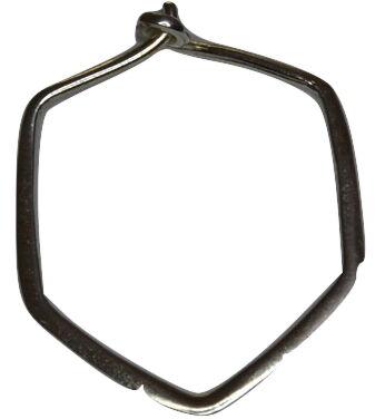 Sterling Silver Hexagon Hoops