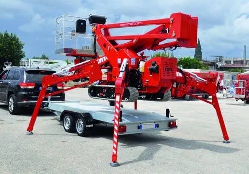 Hydraulic S19HD Boom Lift, for Construction, Color : Red