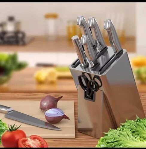 Stainless Steel Knife Holder Stand, Size : 24*18.5*11cm