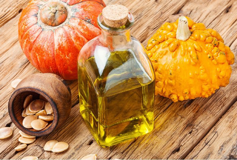 Organic pumpkin seed oil, Packaging Type : Glass Bottels