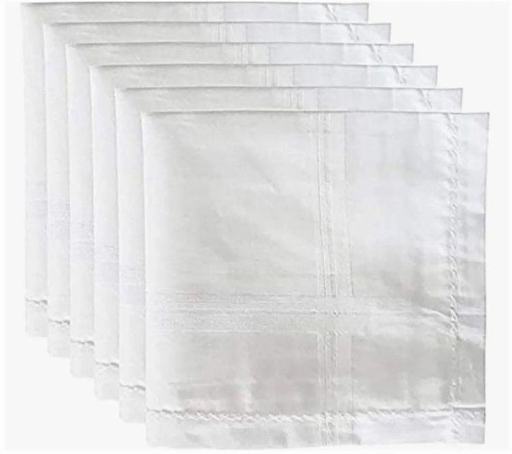 Plain Cotton White Handkerchiefs, Size : Standard