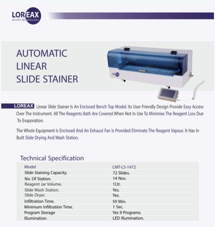 Automated Slide Staining Machine, Color : Light White