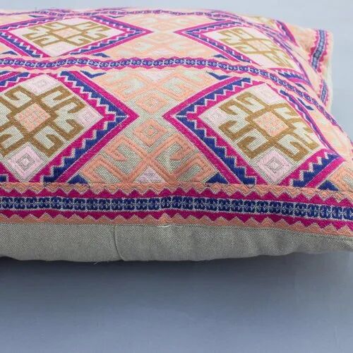 Embroidery Cotton Bohemian Bed Pillow Cover, Size : 35X50 Cm