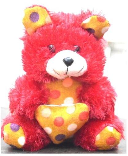 Fur Red Soft Teddy Bear, for Interior Decor