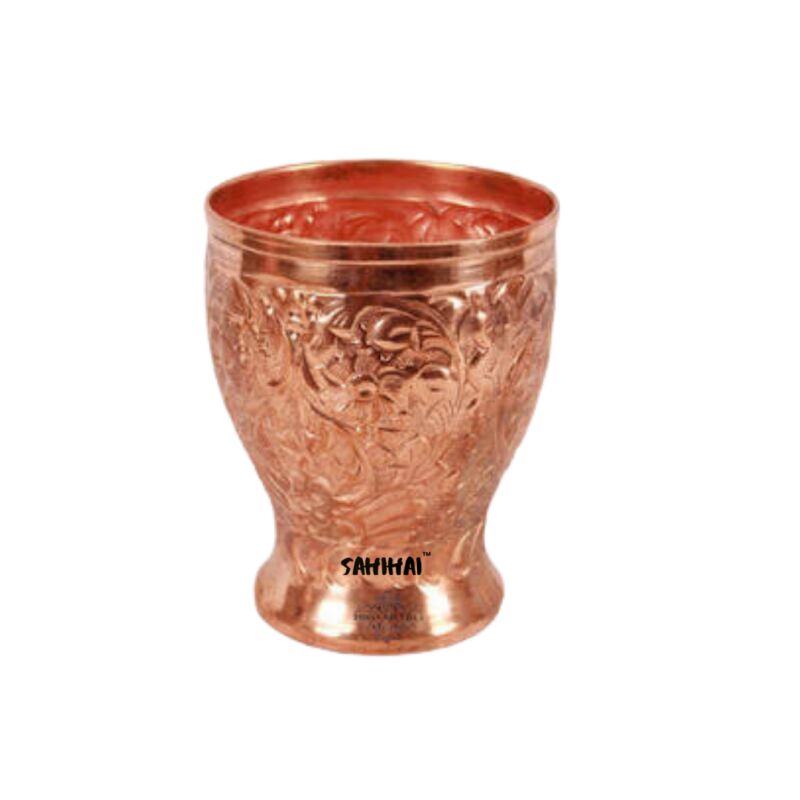 Hammered Mughlai Copper Glass