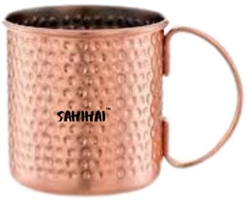 Straight Moscow Mule Hammered Copper Mug