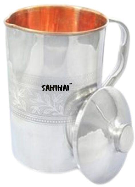steel copper embossed water jug