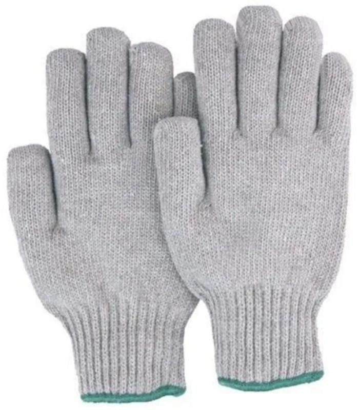 Multicolors Cotton Knitted Gloves, Pattern : Plain