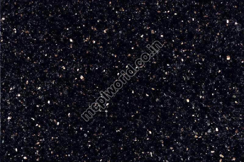 Polished Black Galaxy Granite Slab, for Flooring