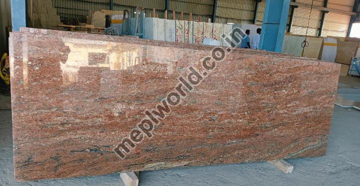 Rectangular Polished Rose Wood Granite Slab, for Vanity Tops, Kitchen Countertops, Width : 2-3 Feet
