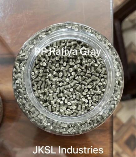 Grey PP Reprocessed Raffia Granules