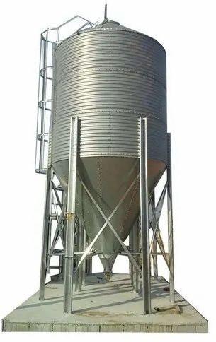 Hopper Bottom Grain Storage Silos, Outer Diameter : Feet