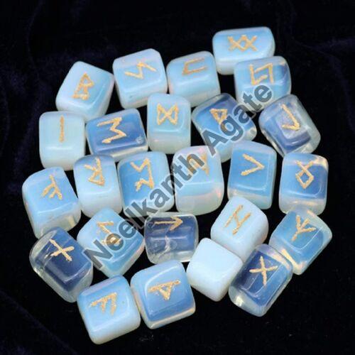 Polished Opalite Rune Agate Stone, for Jewellery Use, Size : 0-25mm, 25-50mm, 50-100mm