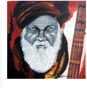 Artexdirect Rajasthani Folk Singer Painting