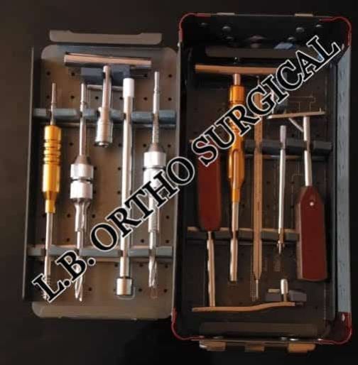 Shiny-silver DHS & DCS Instrument Set, for Orthopedic Surgery