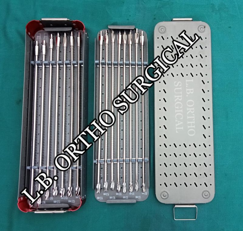 Stainless Steel Flexible Reamers Set, for Orthopedic Surgery, Length : 6 Inch