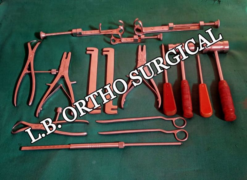 Silver Manual Stainless Steel Orthopedic Instrument Set