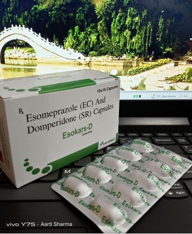 Karsh Biotech Esomeprazole(EC) & Domperidone(SR) Capsules, Grade : Medicine Grade