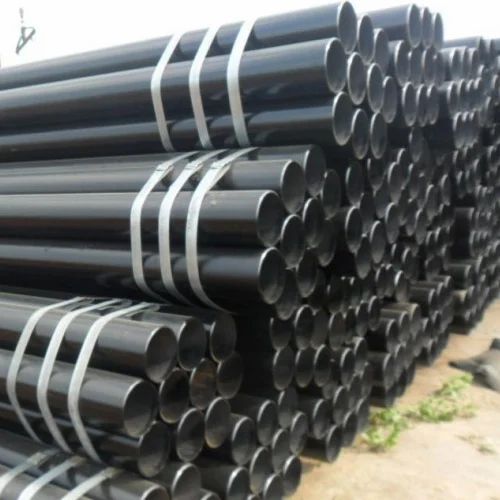 Black Round Paint Coating Carbon Seamless Steel Pipe, for Industrial