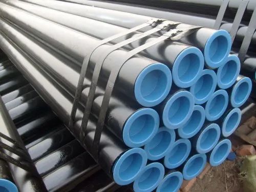 Silver Round Sch 40 Carbon Steel Pipe, for Industrial, Size : All Sizes