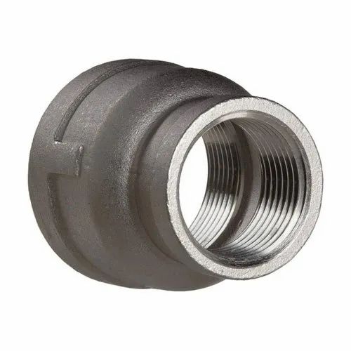 Silver Round Stainless Steel Reducer Coupling, for Industrial, Coupling Size : All Sizes