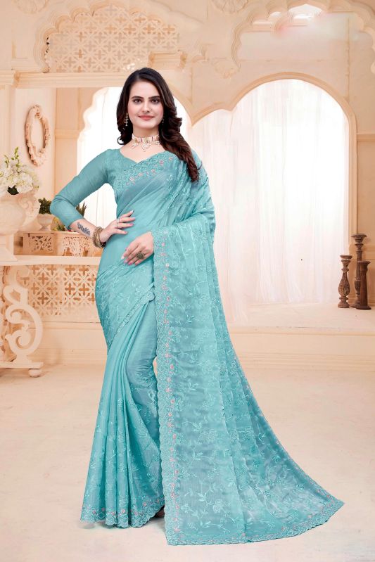 Ladies Fancy Organza Sarees