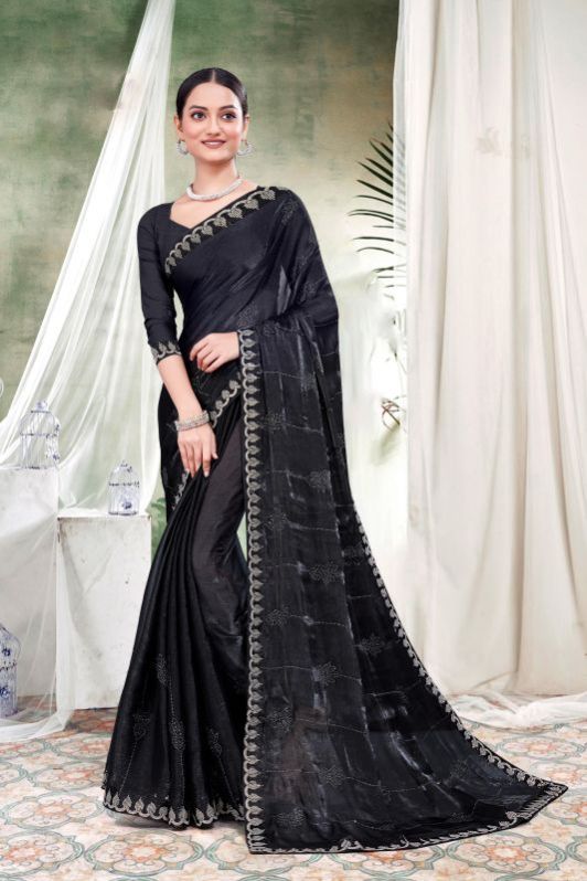 Ladies Party Wear Chiffon Saree