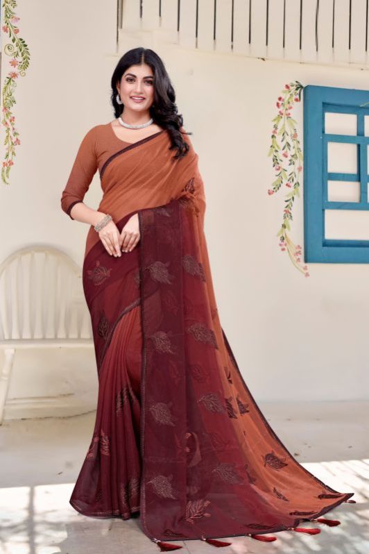 Modern Ladies Shimmer Saree