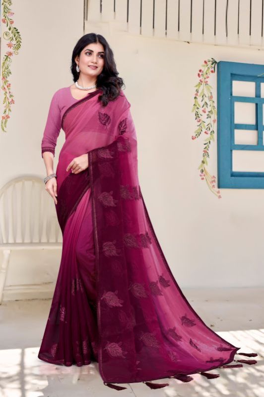 Modern Ladies Shimmer Saree