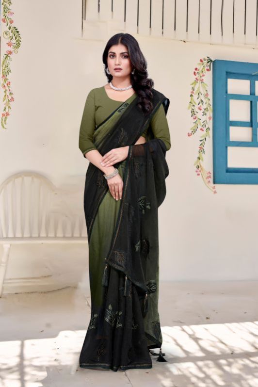 Modern Ladies Shimmer Saree