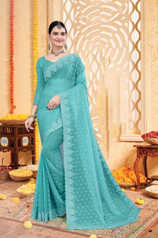 Women Shimmer Saree -1