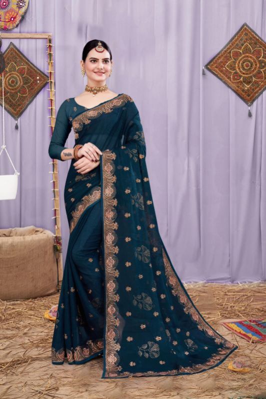 Women Shimmer Saree -3